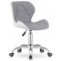 Zdjęcie produktu Szaro-biały pikowany fotel obrotowy - Renes 3X.