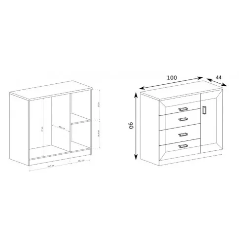 Wymiary komody Tilda 23X
