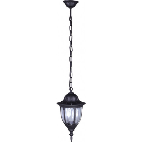 Czarna lampa wisząca zewnętrzna w stylu klasycznym S324-Hadson