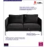 Antracytowa sofa Eleganza miękka