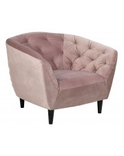 Welwetowy fotel różowy - Belmo w sklepie Edinos.pl