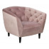 Różowy fotel Belmo pikowany