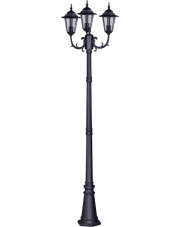 Czarna wysoka latarnia ogrodowa potrójna - S325-Relva