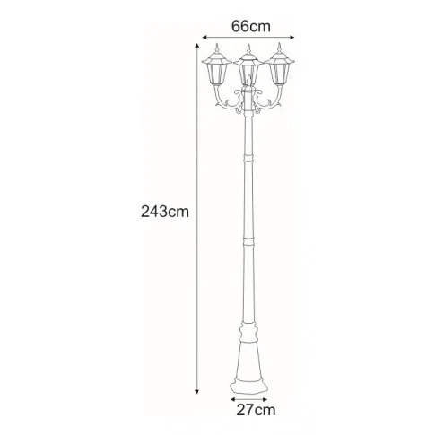 Wymiary lampy S325-Relva