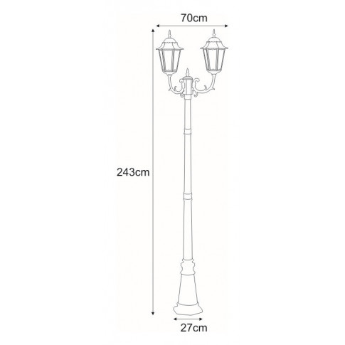 Wymiary lampy S326-Relva