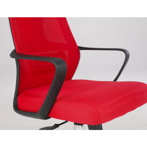 Czerwony nowoczesny fotel biurowy Fisan