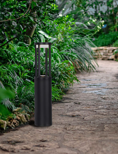 Czarna lampa ogrodowa LED wolnostojący słupek S340-Helfi