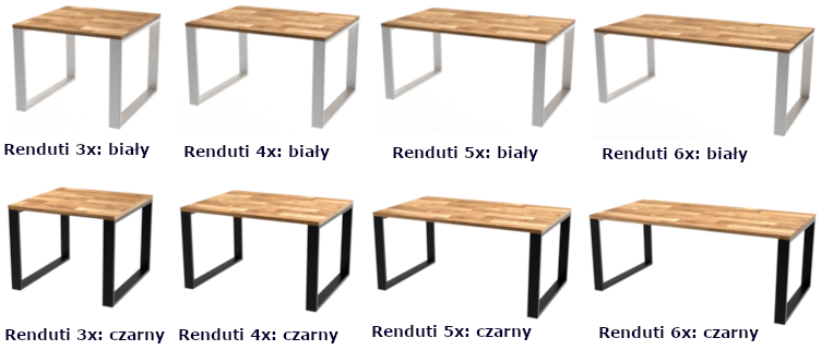 Stoliki Renduti: dostępne modele