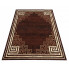 Brązowy prostokątny dywan z kremowym wzorem Gertis