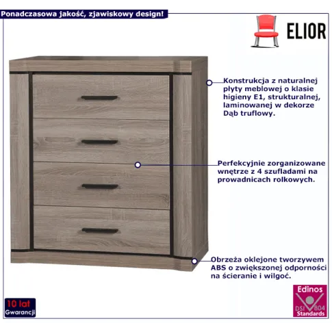 Komoda w dekorze dąb trufla Verna 6X