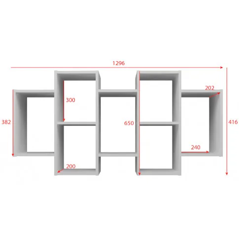 Biały regał Obilos wymiary