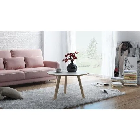 Zdjęcie skandynawski biały stolik kawowy Ivos 2X | Edinos.pl