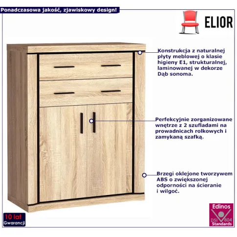 Komoda dąb sonoma Verna 8X