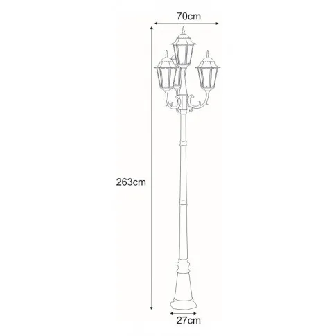 Wymiary lampy S384-Tirma