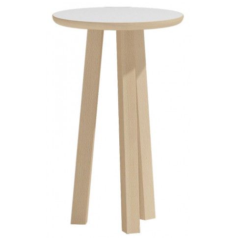 Zdjęcie produktu Okrągły stolik kawowy Lindo 5X - biały.