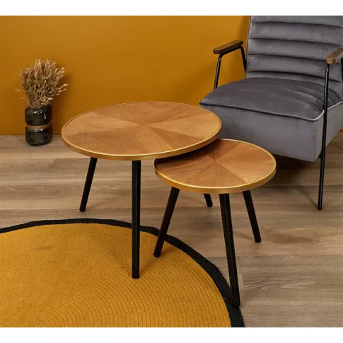 Komplet stolików Zallo loftowe