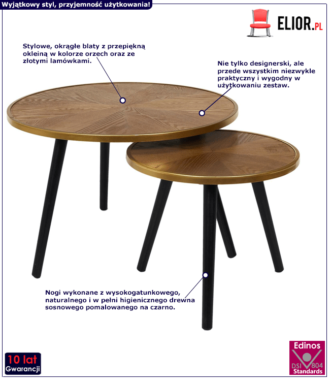 Zestaw stolików Leliso - designerskie