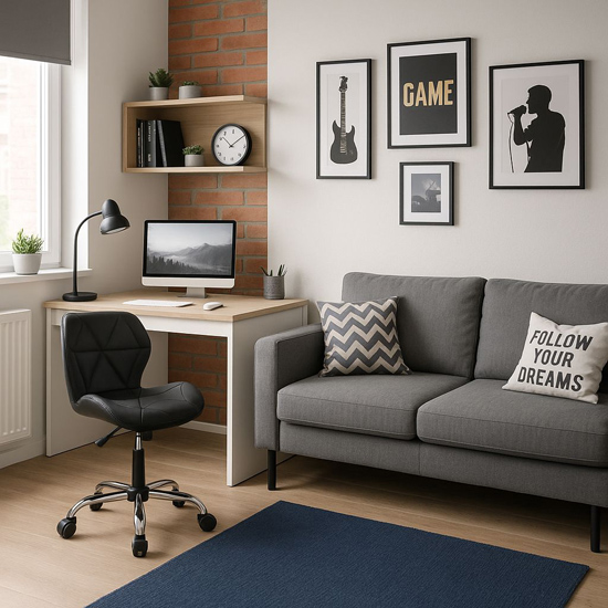 Nowoczesne designerskie pikowane krzesło do biurka 