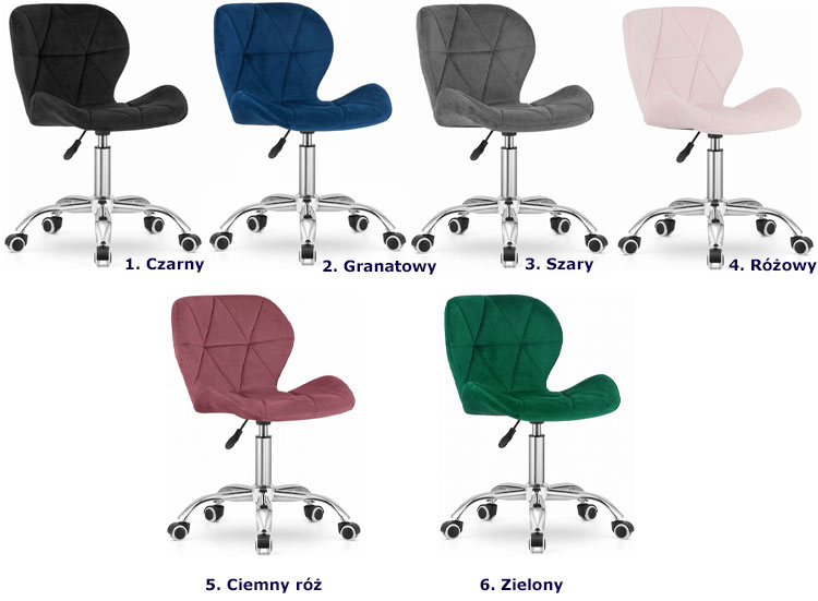 Nowoczesne designerskie pikowane krzesło do biurka Renes 4X