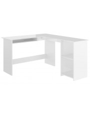 Białe biurko z połyskiem do biura - Merfis 4X w sklepie Edinos.pl