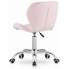 Różowe tapicerowane krzesło obrotowe Renes 4X