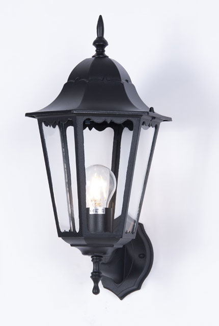 Czarna lampa ścienna zewnętrzna w stylu retro D223-Mariel