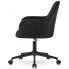 Czarne tapicerowane welurem krzesło obrotowe Daiso 3X