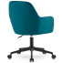 Zielony tapicerowany fotel obrotowy na kółkach Daiso 3X