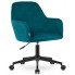 Zielony tapicerowany welurem fotel obrotowy Daiso 3X
