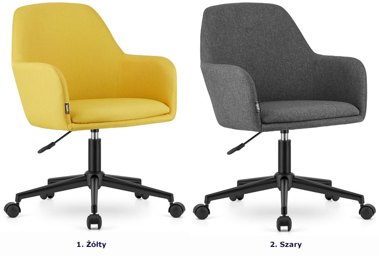 Nowoczesne tapicerowane krzesło obrotowe Pawo 4X