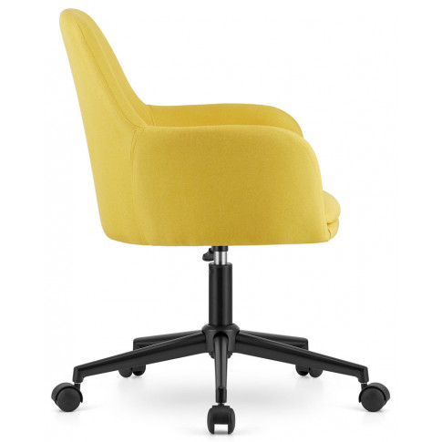 Nowoczesne żółte krzesło do biurka na kółkach Daiso 4X