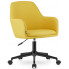 Żółty tapicerowany fotel obrotowy Daiso 4X