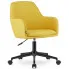 Żółty tapicerowany fotel obrotowy Daiso 4X