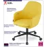 Żółte krzesło obrotowe z podłokietnikami Daiso 3X