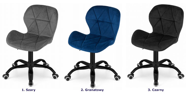 Nowoczesne designerskie pikowane krzesło do biurka Renes 5X