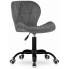 Szary tapicerowany fotel obrotowy do biurka Rene 5X