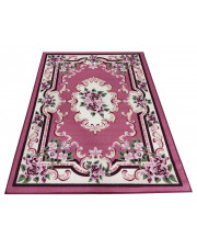Różowy prostokątny turecki dywan w kwiaty - Mardes w sklepie Edinos.pl