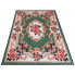 Zielony klasyczny miękki dywan w kwiaty Mardes