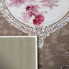 Brązowy dekoracyjny dywan w kwiaty Lorus