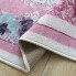 Dekoracyjny miękki różowy dywan w kwiaty Lorus