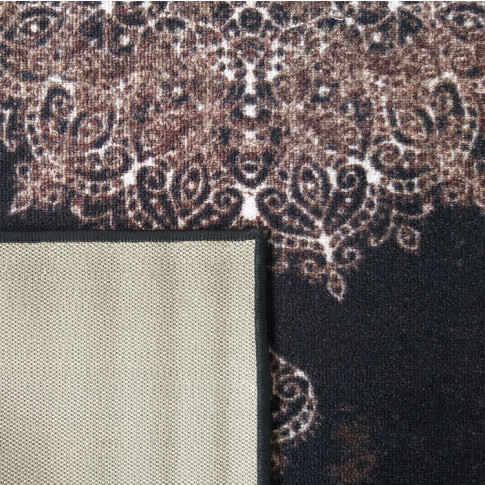 Czarny zdobiony dywan prostokątny Pristo