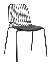 Czarne krzesło z poduszką - Novis 3X w sklepie Edinos.pl