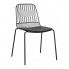 Czarne krzesło z poduszką - Novis 3X