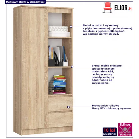 regał z szufladami Benedik 3X