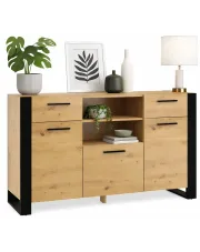 Duża długa komoda dąb artisan - Everol 5X w sklepie Edinos.pl