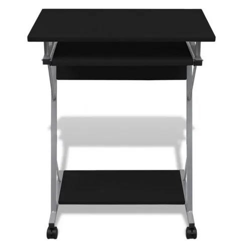 Czarne biurko na kółkach Astor