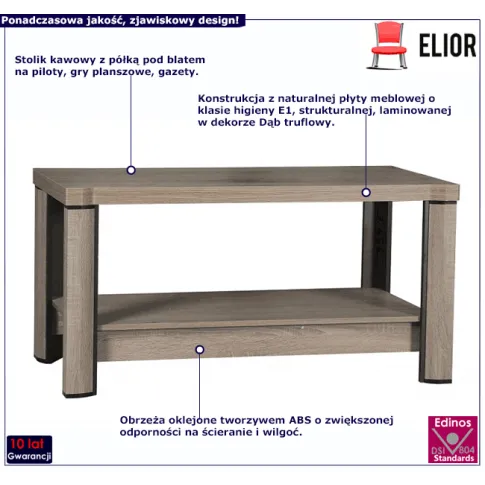 stolik kawowy w dekorze dąb trufla Verna 17X