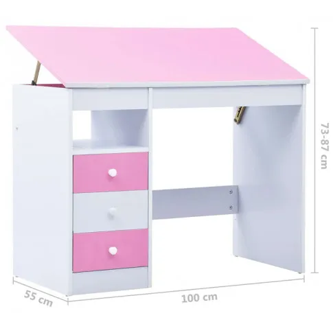 Wymiary różowego biurka Tobby