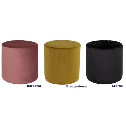 Welurowe pufy Frenne miękkie