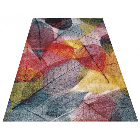 Kolorowy prostokątny dywan w liście Mildon